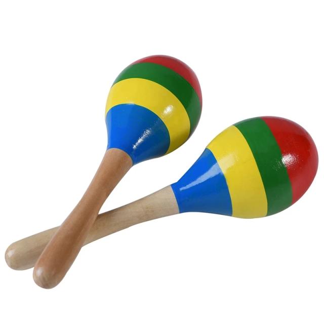 Maracas de Madeira para Crianças e Adultos - Conjunto Duplo de Instrumentos de Percussão para Rumba, Duráveis e Divertidas
