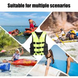 Colete salva-vidas adulto com apito, Colete de natação, Jaqueta de flutuabilidade, Cinta de segurança, Jaqueta flutuante - Image 5