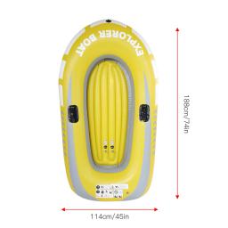 Canoa inflável do PVC para a pesca e a deriva, 2 pessoas, Remo Air Boat - Image 6