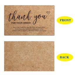 30pcs Natural de Papel Kraft Cartões de Agradecimento para os Pequenos Negócios Valorização Da Empresa Cartão Cartão Obrigado Para O Seu fim - Image 3