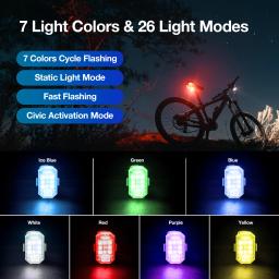 Luz estroboscópica para motocicleta com controle remoto sem fio, à prova d'água, anticolisão, indicador de flash, lâmpada de aviso para carro, bicicleta, scooter - Image 2