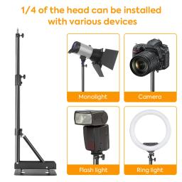 Estúdio Fotografia Camera Stand, liga de alumínio Iluminação, Wall Boom, ajustável Ring Light, 1/4 Thread, 30 "a 54' - Image 3