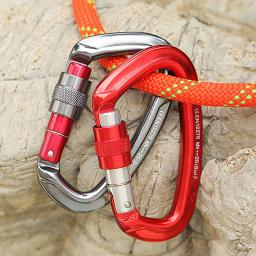 Escalada mosquetão 25kn montanhismo profissional d forma parafuso portão de bloqueio fivela carabiners ascend equipement - Image 6