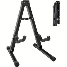 Suporte de guitarra de metal dobrável, suporte A- Frame para guitarras acústicas e elétricas, rack autônomo para músico - Image 5