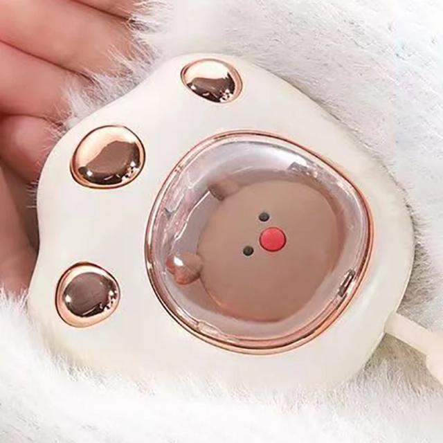 Mini aquecedor de mão USB reutilizável com design de pata de gato, aquecimento rápido e portátil para aquecer suas mãos no inverno