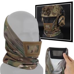 Conjunto de capacete tático de airsoft com capacete rápido balaclava máscara de malha de aço capacete tático capacete óculos de visão noturna montagem L4G24 - Image 5