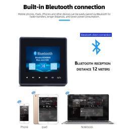 Home Theater e Amplificador de Parede, Amplificador de Som Compatível com Bluetooth, 2 ou 4 Canais Painel de Música para Hotel e Residencial, 2.8in HD Touch Key - Image 2