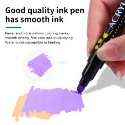 Extra Fine Tinta Acrílica Marcador Canetas, Pontos Ponta Brush Markers Set, caligrafia, letras de vidro, arte rupestre, pintura, 12, 60 cores - Image 4