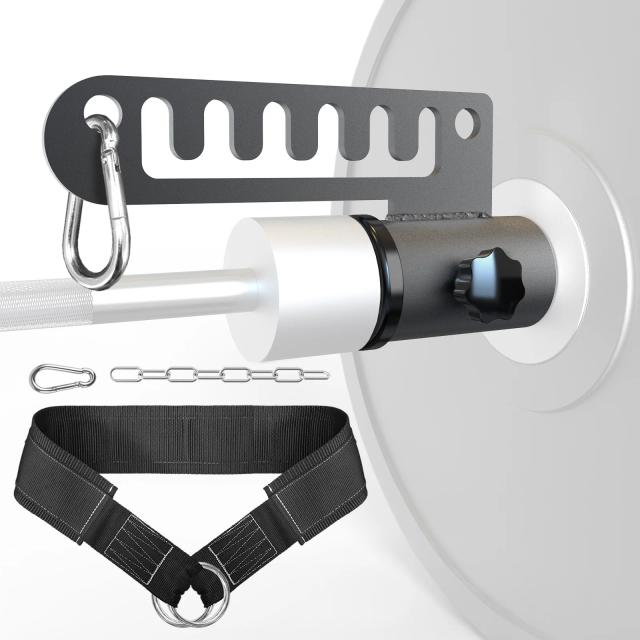Acessório de Agachamento Cinto Mergulho C/ Corrente Barra 2" Design Minas Terrestres Vários Slots Profundidade Ajustável