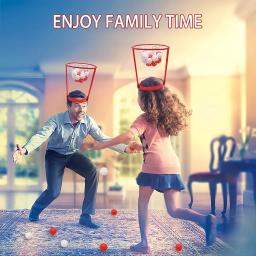 Basquete para crianças e adultos, jogo de carnaval, cesta ajustável, bandana para festa, aniversário, família, jogo interno e externo - Image 1