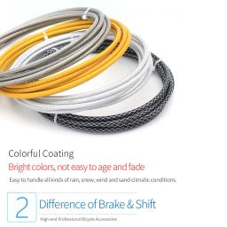 Conjunto de freio de bicicleta dobrável, tubo de cabo de aprimoramento de energia de frenagem e linha interna para acessórios de ciclismo - Image 6