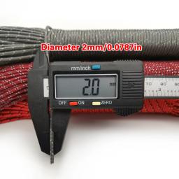 Paracord para sobrevivência, cabo de paraquedas, cordão, corda de tenda, caminhadas, camping, 100 cores, 1 diâmetro, 2mm, 100ft - Image 4