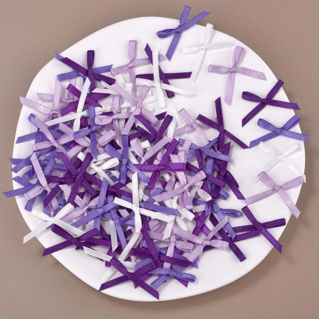 Mini fitas de cetim com arcos de flores para artesanato DIY - 100 peças de 3mm para scrapbooking e decoração handmade