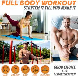 Lbs conjunto de faixas elásticas de resistência, equipamento para exercícios de fitness, puxar corda, yoga, treinamento, academia em casa - Image 5