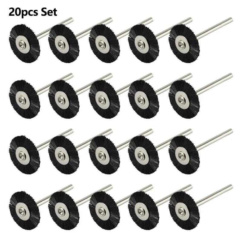 Cmcp conjunto de escova de discos de aço 22mm, 20 peças, fio de aço, conjunto para polimento de metal, escova rotativa de haste 3.0mm, ferramenta rotativa de polimento dremel - Image 1