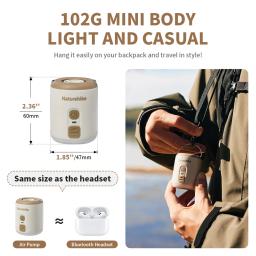Natureh-Mini portátil multi-função elétrica inflável bomba, Outdoor Camping colchão de ar, 3 em 1 iluminação - Image 4