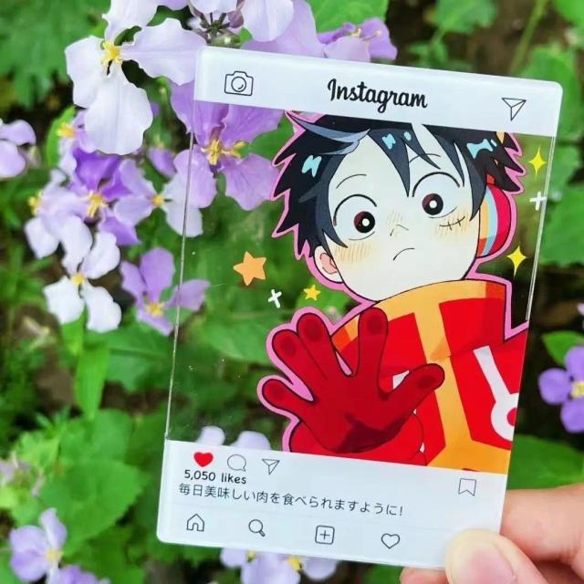 Textura Acrílica do Cartão para Quarto - Luffy, Decoração Bonita para Estudantes, Presente de Aniversário com Aparência Sofisticada, Ideal para Fotografia ao Ar Livre, 1 Peça