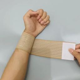 Auto-adesivo elástico bandagem pulseira, mão ajustável esporte suporte de pulso, respirável ginásio fitness cinta, segurança esportiva, 1pc - Image 2