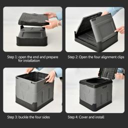 Potty dobrável portátil para acampamento ao ar livre, adultos e crianças assento com tampa, banheiro reutilizável para piquenique, viagem de carro - Image 6