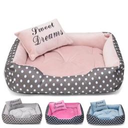 Cama fofa para animais de estimação, cama quente para o inverno, raças pequenas, canil, sofá médio, grandes suprimentos, esteira de gatos, acessórios para animais - Image 2