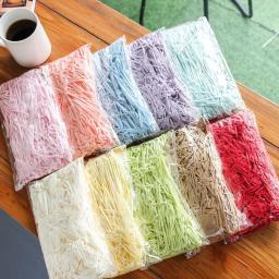 20/50/100g colorido esmagado ráfia papel de seda ráfia enchimento diy festa de aniversário casamento caixa de presente doces material embalagem fille - Image 5