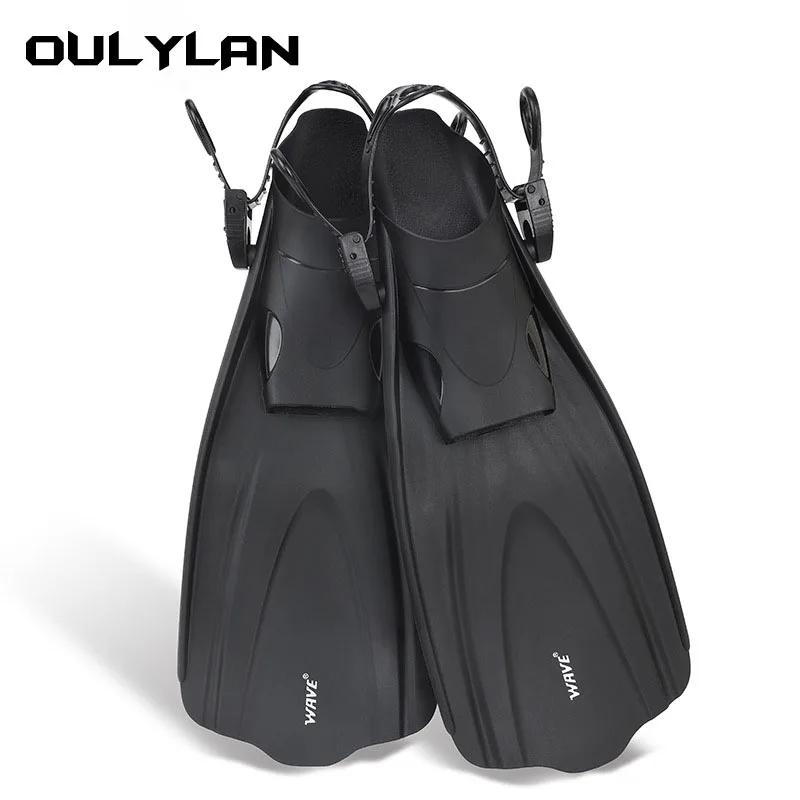 Oulylan-Ajustável Nadadeiras De Mergulho, Curto Adulto Snorkel Pé Natação, Iniciante Equipamento Desportivo Aquático, Nadadeiras portáteis para Homens - Image 1