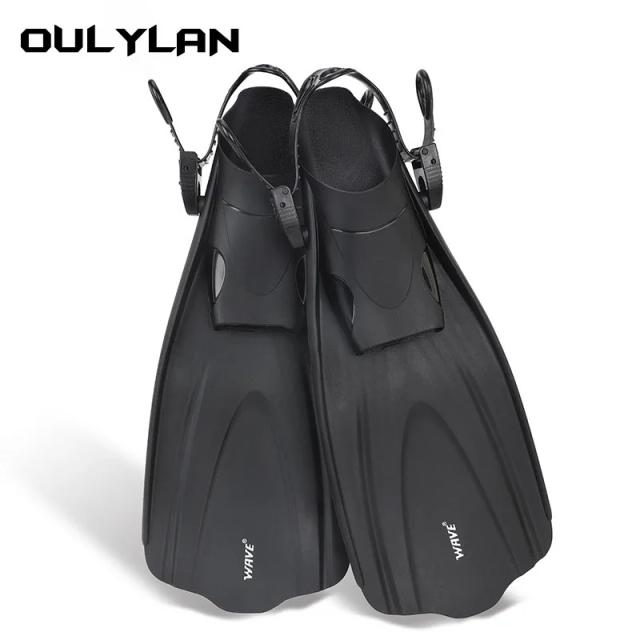 Nadadeiras Oulylan Ajustáveis para Mergulho e Snorkel - Equipamento Portátil para Iniciantes e Adultos
