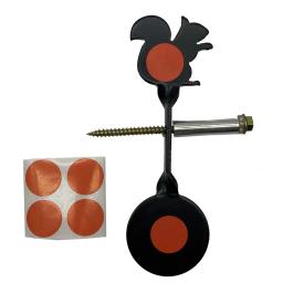 Caça e tiro de aço plinking spinner alvo cinco animais opção vermelho preto pacote simples estilingue lançador pneumático - Image 4