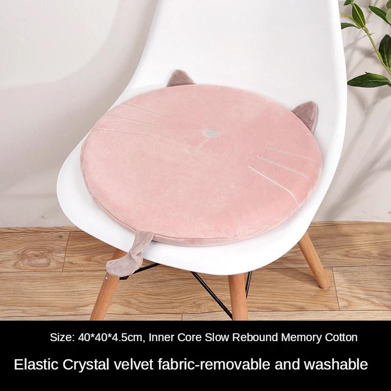 Almofada redonda japonesa com espuma de memória, linda almofada quadril, almofada monocromática Tatami, almofada bonito para carro e escritório decoração da casa - Image 1