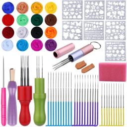 MIUSIE-DIY Kit De Feltro De Lã Para Feltragem, Fibra Roving, Molde De Feltro, Artesanato Artesanal, Agulhas Para Feltragem, Artesanato - Image 6