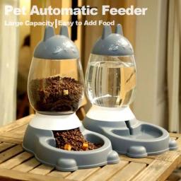 Dispensador automático da água do alimentador do animal de estimação, Alimentador de alimentos de grande capacidade para gato e cachorro - Image 1