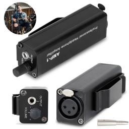 Portátil auscultador amplificador conversor, Mini HIFI, Clip Mount, XLR para 3.5mm áudio interface - Image 2