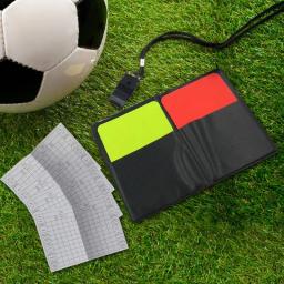 Futebol futebol árbitro conjuntos de cartão aviso árbitro vermelho e amarelo cartões com carteira folhas pontuação notebook juiz acessórios - Image 5