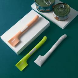 Colheres enlatadas para animais de estimação, Colheres agitando com alças longas, Pá alimentadora, Louça para gatos e cães, Comida úmida para animais de estimação, Acessórios - Image 1