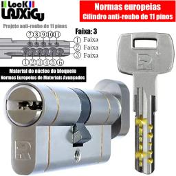 Padrão europeu Anti-Theft Lock Cylinder, porta de entrada ao ar livre, 11 pinos, alta qualidade - Image 1