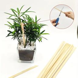 10 tiras de bambu dos pces, varas de artesanato, fatias de suprimentos para trabalhar madeira para modelos de construção e diy, protetores de plantio de plantas em vasos - Image 5