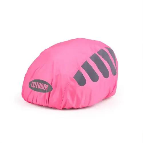 Capacete de Bicicleta Impermeável com Faixa Reflexiva - Capa de Chuva Oxford para Segurança em Ciclismo MTB