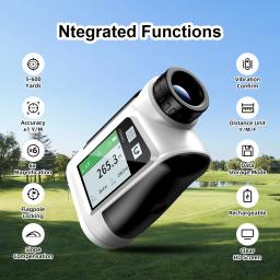 REVASRl 600 jardas telêmetro de golfe com compensação de inclinação bandeira bloqueio vibração tela HD transparente telêmetro laser para golfe - Image 2