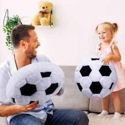 Travesseiro de pelúcia de futebol criativo, almofada de leque, almofada de futebol de namorado, decoração de casa, fã de esportes, presente de ano novo - decoração - Image 2