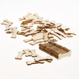 Mini Bone Shape Confetti De Madeira, Brinquedos Do Cão, Ornamento para Cão Em Casa, Feliz Aniversário Decorações Da Festa, Pintura DIY Presentes Fornecimento, 50Pcs - Image 3