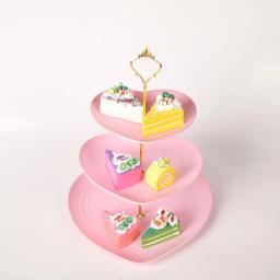 Suporte De Bandeja De Plástico De 3 Camadas, Suporte De Cupcake De Sobremesa Para Festas, Casamento, Jantares De Luz De Vela, Corações - Image 2