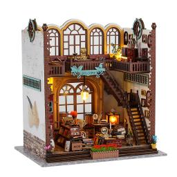Kit De Casa De Bonecas De Madeira Mini Com Móveis, Modelo De Construção De Montagem, Brinquedos 3D Puzzle, Decoração De Quarto, Presente Para Casa - Image 1