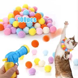 Brinquedo interativo treinamento de lançamento para gatos, Criativo Mini Jogos de Tiro, Stretch Plush Ball Toys, Pet Shop, Gatinho, Gato - Image 1