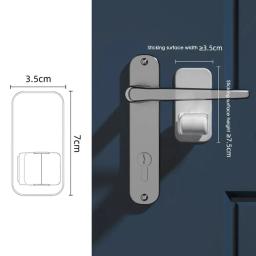 Anti-abertura fechadura fixa para porta, janela deslizante, cão e gato, trava de segurança, maçaneta da porta - Image 6