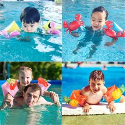 Anel de natação inflável para crianças, braçadeiras, desenhos animados, flamingo, dinossauro, flutuador de piscina, treinamento de natação infantil - Image 5