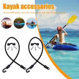 Barco Pesca Rod Tamer Strap, Corda Elástica Ajustável, Fixação de Gancho Buckle Set, Deck Mount Connector para Kayak Marine Boat - Image 3