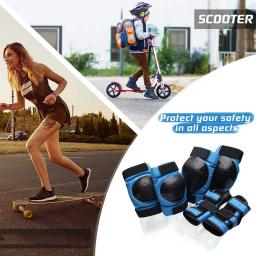 Almofadas de cotovelo para crianças e adultos, guardas, equipamento de proteção para skate, patinação, ciclismo, BMX, bicicleta, bicicleta, 6 peças - Image 6