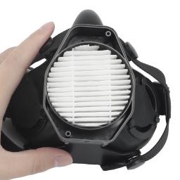Máscara Respiradora Tática de Proteção, Meia Face Máscara de Gás para Militar, Paintball, Airsoft, Caça, Jogo CS, Cosplay - Image 3