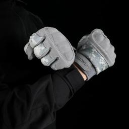 Camuflagem luvas táticas airsoft paintball combate tiro trabalho longo borracha dedo cheio luva equipamentos de proteção masculino - Image 5