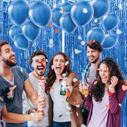 Folha De Alumínio Streamers para Decorações De Festa, Cortina De Franja Para Festa De Aniversário, Ouro, 1x2m, 6.5ft, 1Pc Set - Image 3